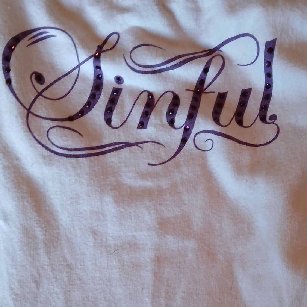 Sinful White Ribbed Garment - Picture 4 of 5